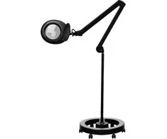 Activeshop Kosmetologinė lempa LED su lupa ir stovu ELEGANTE 60LED 5D 6W Juodas