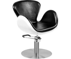 Activeshop Kirpyklos kėdė GABBIANO HAIRDRESSING CHAIR AMSTERDAM ROUND Juodas Baltas