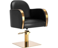 Activeshop Kirpyklos kėdė GABBIANO PROFESSIONAL HAIRDRESSING CHAIR MALAGA GOLD Juodas