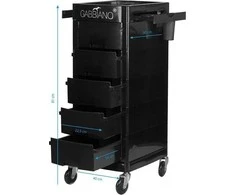 Activeshop Kirpėjo vežimėlis GABBIANO HAIRDRESSER HELPER FT65-A Juodas