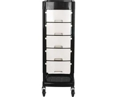 Activeshop Kirpėjo vežimėlis GABBIANO HAIRDRESSER HELPER FT65 Juodas/Baltas