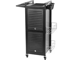 Activeshop Kirpėjo vežimėlis GABBIANO HAIRDRESSER HELPER DELUXE Juodas