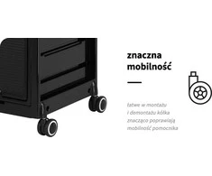 Activeshop Kirpėjo vežimėlis GABBIANO HAIRDRESSER HELPER 68C Juodas