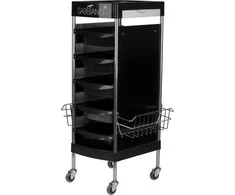 Activeshop Kirpėjo vežimėlis GABBIANO HAIRDRESSER HELPER FX11-E Juodas