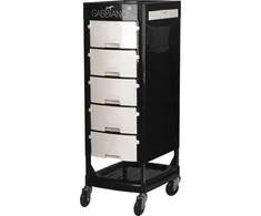 Activeshop Kirpėjo vežimėlis GABBIANO HAIRDRESSER HELPER FT65 Juodas/Baltas