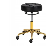 Activeshop Kosmetologinė meistro kėdutė Gabbiano D054G Gold and Juodas
