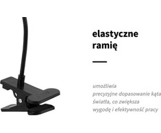 Activeshop Uv led lempa juoda, kabinasi prie stalo