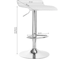 Activeshop Baro kėdė WAVY ECO LEATHER CHROME Baltas