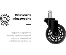 Activeshop Kółko do taboretu Roll Speed juoda na wcisk komplektas 5 vnt