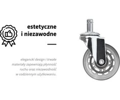 Activeshop Kółko do taboretu Roll Speed Sidabrinė na wcisk komplektas 5 vnt