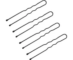 Activeshop Plaukų suktukai E-63 150 vnt. 4,9 cm juodos spalvos
