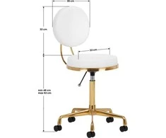 Activeshop Kosmetologinė meistro kėdutė COSMETIC CHAIR ELITE Baltas