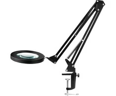 Activeshop Kosmetologinė LED lempa su lupa GLOW 308 7D 10W Juodas