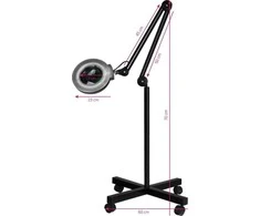Activeshop Kosmetologinė lempa su lupa ir stovu S4 5D 22W Juodas