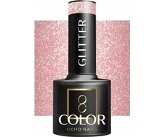 Activeshop Hibridinis nagų lakas Ocho Nails Color Glitter, G07 rožinis, 5 g