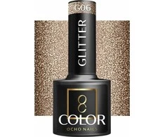 Activeshop Hybridinis nagų lakas Ocho Nails Glitter G06, 5 g