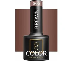 Activeshop Hibridinis nagų lakas Ocho Nails Brown, 806 rudas, 5 g