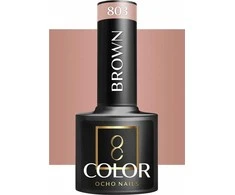Activeshop Hibridinis nagų lakas Ocho Nails Brown, 803 ruda, 5 g