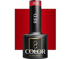 Activeshop Hibridinis nagų lakas Ocho Nails Raudona, raudona 204, 5 g