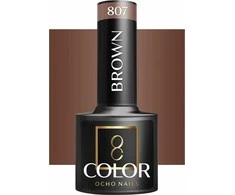 Activeshop Hibridinis nagų lakas Ocho Nails Color Brown, 807 ruda, 5 g