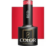 Activeshop Hibridinis nagų lakas Ocho Nails Raudona, raudona 201, 5 g