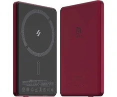 Belaidė magnetinė išorinė baterija „Adam Elements Gravity C5“, 5000 mAh, raudona