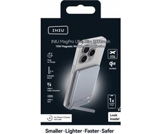 Adam Elements Iniu MagPro Slim Qi2 5000 mAh 15W sidabrinė