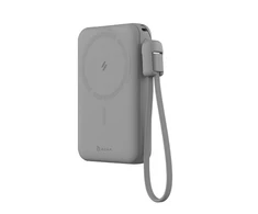 Adam Elements „Vionta C2 Pro“ – magnetinė belaidė išorinė baterija, skirta „iPhone“ / „Apple Watch“, 10000 mAh, pilka