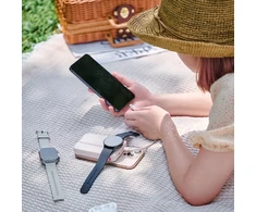 Adam Elements „Vionta C2 Pro“ – magnetinė belaidė išorinė baterija, skirta „iPhone“ / „Apple Watch“, 10000 mAh, pilka