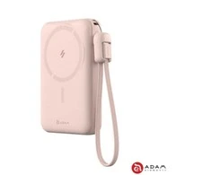 „Adam Elements Vionta C2 Pro“ – magnetinė belaidė įkrovioji baterija, skirta „iPhone“ / „Apple Watch“, 10000 mAh, rožinė