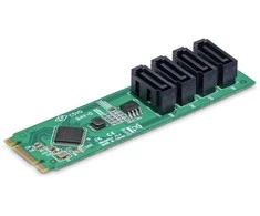 StarTech 4-PORT M.2 Į SATA ADAPTERĮ / M.2 PCIE 3.0 IKI SATA IŠPLĖTIMO C