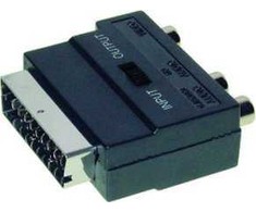 AV adapteris Scart adapteris, įvesties/išvesties jungiklis