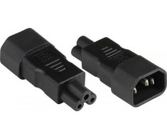 Adapteris AV Alcasa Alcasa PA-1405S maitinimo kištukų adapteris C14 C5 Juodas