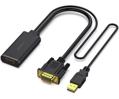Book On Demand BENFEI adapter VGA to HDMI 1080P with audio juodas