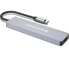 Adapteris AV Conceptronic CONCEPTRONIC Dock USB-C->HDMI,USB3.0,100WPD 7-in-1 0.25m gr