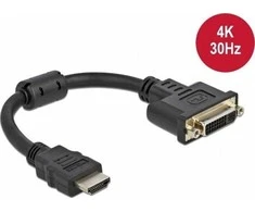 Delock adapteris HDMI kištukinis į DVI 24+5 moteriškas 4K 30 Hz 20 cm