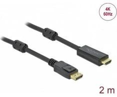 DLC DeLOCK 85956 vaizdo kabelio adapteris 2 m HDMI A tipo (standartinis) DisplayPort Juoda