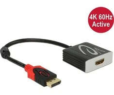 DLC DeLOCK 62734 vaizdo kabelio adapteris 0,2 m DisplayPort HDMI A tipo (standartinis) Juoda