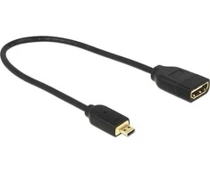 Delock AV adapteris HDMI Micro – HDMI juodas (65687)