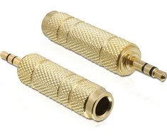 DELOCK Adapteris Stereo plug 3.5mm 3 pin > Stereo jack 6.35mm 3 pin metal