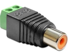 Delock Adapteris RCA lizdas > Gnybtų bloko 2 kontaktas