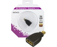 AV adapteris Deltaco Rodyti Port mini - DisplayPort juodas (Deltaco MDP- DP - DisplayPort adapteris)
