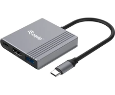 Adapteris AV Equip Equip Dock USB-C->HDMI,USB3.0,100WPD 4K60Hz 0.15m gr