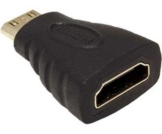 Vaizdo mažinimas, mini HDMI (M) - HDMI F, juodas