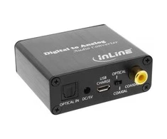 AV adapteris InLine Toslink - RCA (Cinch) juoda (65002K)