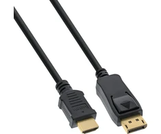 Adapteris AV InLine® DisplayPort į HDMI konverterio kabelis juodas 7,5 m