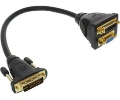 AV adapteris InLine DVILI - Sub (VGA) - DVILI - juoda (17301)