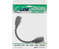 Adapteris AV InLine® HDMI 2x Keystone kabelis 4K/60Hz, HDMI A moteriškas/moteris, juodas, 0,2 m