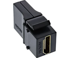 Adapteris AV InLine® HDMI Keystone Snap-In modulis, 4K/60Hz, HDMI AF/AF kampuotas juodas