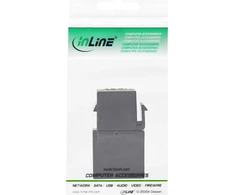 Adapteris AV InLine® HDMI Keystone Snap-In modulis, 4K/60Hz, HDMI AF/AF kampuotas juodas